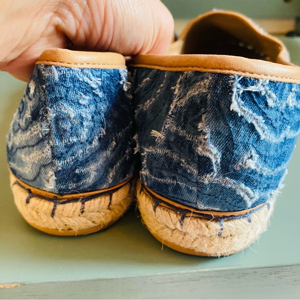 JOHNSTON & MURPHY Jaden Espadrille Italian Floral Cork Blue - Picture 11 of 14